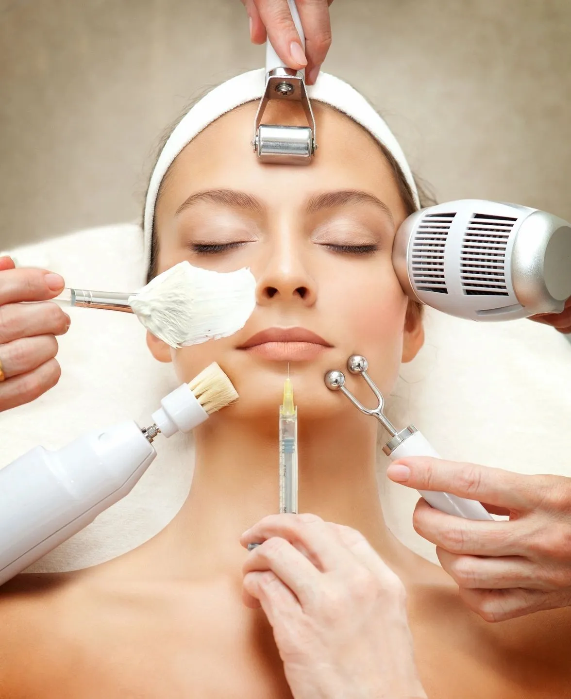 A custom facial using professional skincare tools at Uneka Facials in Lodi, California